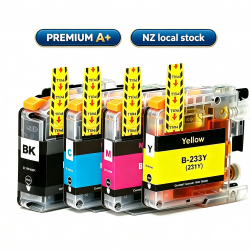 Brother LC233 BK+C+M+Y ink Cartridges Full Set Premium 