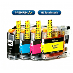 Brother LC233 BK+C+M+Y ink Cartridges Full Set Premium 