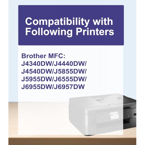 Brother LC436XL Ink Cartridge x4 for Brother MFCJ4440DW, MFCJ4540DW, MFCJ4540DWXL Compatible