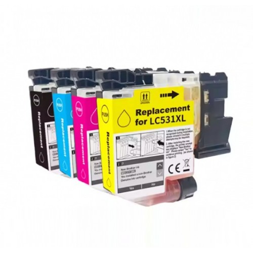 Brother LC531XL High Yiled ink Cartridge Compatible Full Set