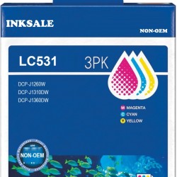 Brother LC531 Ink Cartridge - Cyan / Magenta / Yellow - 3 Pack compatible