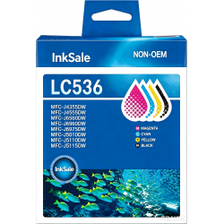 Brother LC536 Ink Cartridge Compatible - Cyan / Magenta / Yellow - 3 Pack
