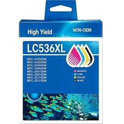 Brother LC536XL High Yield ink Cartridge Compatible Full Set