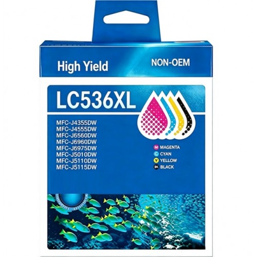 Brother LC536XL High Yield ink Cartridge Compatible Premium