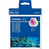 Brother LC536XL Ink Cartridge Compatible - Cyan / Magenta / Yellow - 3 Pack