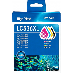 Brother LC536XL High Yield ink Cartridge Compatible Full Set