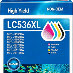 Brother LC536XL High Yield ink Cartridge Compatible Full Set