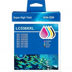 Brother LC536XXL High Yield ink Cartridge Compatible Full Set