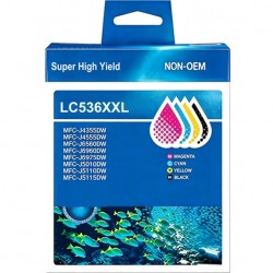 Brother LC536XXL High Yield ink Cartridge Compatible Full Set