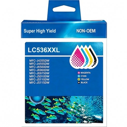 Brother LC536XXL High Yield ink Cartridge Compatible Full Set