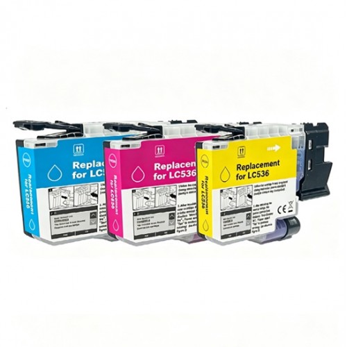 Brother LC536XL Ink Cartridge Compatible - Cyan / Magenta / Yellow - 3 Pack