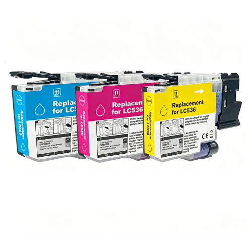 Brother LC536 Ink Cartridge Compatible - Cyan / Magenta / Yellow - 3 Pack