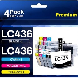 Brother MFCJ4540DW Ink Cartridge LC436 Full Set Compatible Premium