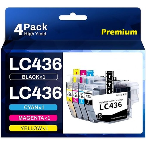 Brother LC436 Ink Cartridge Full Set Compatible Premium