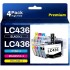 Brother LC436 Ink Cartridge Full Set Compatible Premium