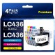 Brother LC436 Ink Cartridge Full Set Compatible Premium
