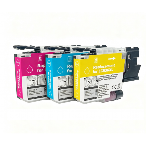 Brother LC536XL Ink Cartridge Compatible - Cyan / Magenta / Yellow - 3 Pack