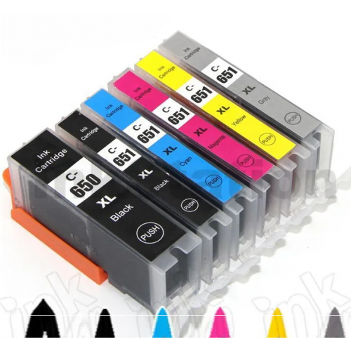 Canon Pixma MG7160 Ink Cartridge PGi650/CLI651 XL Compatible