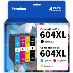 Epson 604XL BK+C+M+Y all XL- Ink Cartridge Value Pack Compatible