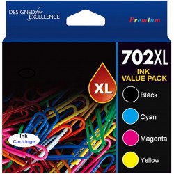 Epson 702XL BK+C+M+Y all XL Ink Cartridge Value Pack Compatible