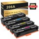 HP 206A W2110A Black Toner Cartridge for M283fdw Compatible with chips
