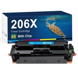 HP 206X W2111X Cyan Toner Cartridge With Chips Compatible Premium