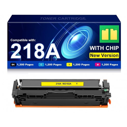 HP 218A  W2182A Yellow Toner Cartridge Compatible Premium With Chip