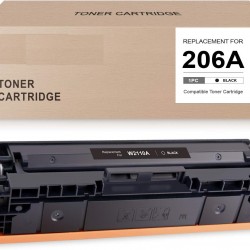HP 206A W2110A Black Toner Cartridge for M283fdw Compatible without Smart Chips