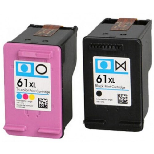 HP 61XL Black+Tri-color Ink Cartridge Remanufactured