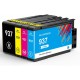 HP 937 937e ink cartridges Full set Remanufactured