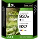 HP 937 937e ink cartridges Full set Remanufactured