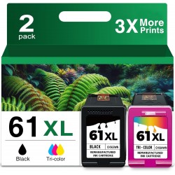 HP 61XL Black+Tri-color Ink Cartridge Remanufactured