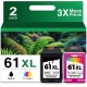 HP 61XL Black+Tri-color Ink Cartridge Remanufactured