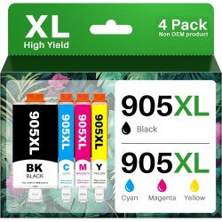 HP 905XL C/M/Y Ink Cartridge Compatible Extra High Yield