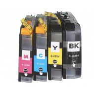 Brother LC233 BK+C+M+Y ink Cartridges Full Set 