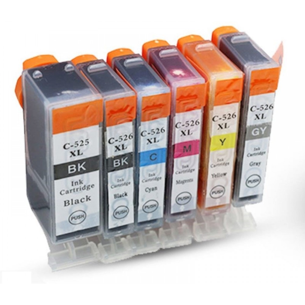 Canon PGI525 CLI526 BK/PB/C/Y/M Comp. Ink x 5