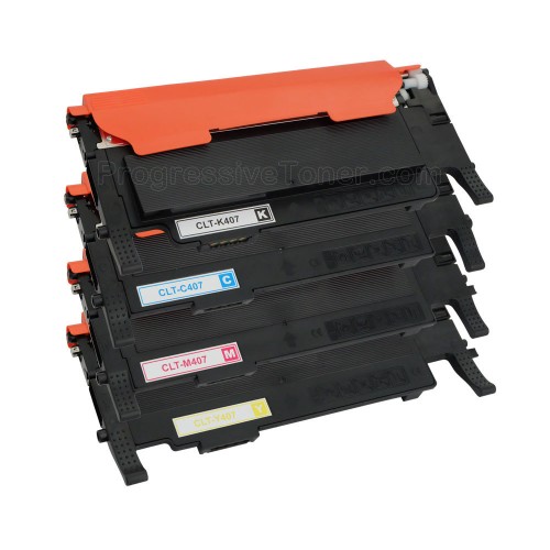 Compatible Samsung CLT-K407S BK/C/M/Y Toner Cartridge with Latest Chips