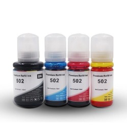 Epson 502 Cyan / Magenta / Yellow ink bottle refill compatible