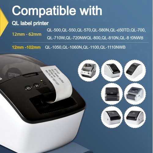 Brother DK11204 label tape compatible 17mm x 54mm 400 per roll Brother DK11204 label tape compatible 17mm x 54mm 400 per roll