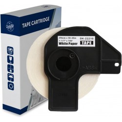 Brother DK22210 29mm Continuous Length Paper Label White compatible