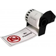Brother DK22251 62mm x 15m Black & Red on White Continuous Label Roll Compatible