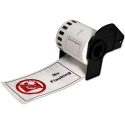 Brother DK22251 62mm x 15m Black & Red on White Continuous Label Roll Tape Compatible