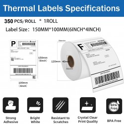 Courier / shipping Labels 4x6 inch (100mm*150mm) 300 Labels/Roll