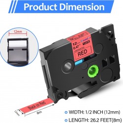 Tze431 Brother P-touch label tape compatible Black on Red