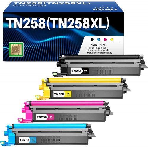 Brother TN258 Toner Cartridge BK / C / M / Y Premium Compatible